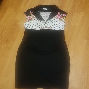 Tropical floral wiggle dress